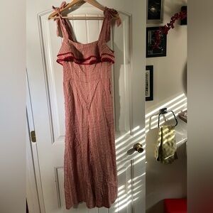 Voodoo Vixen Red Checkered Jumpsuit